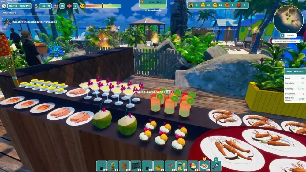 Tropical Resort Simulator: gestão divertida na ilha
