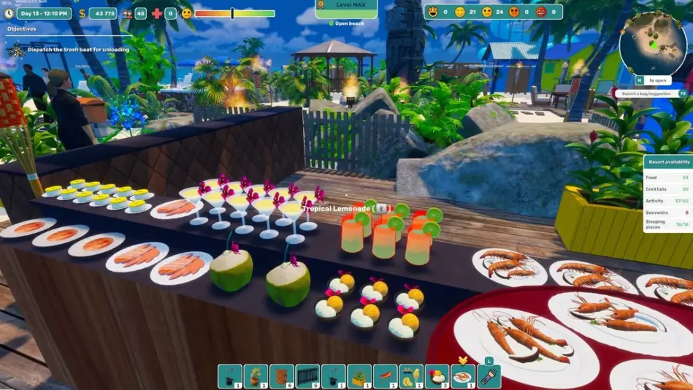 Tropical Resort Simulator: gestão divertida na ilha